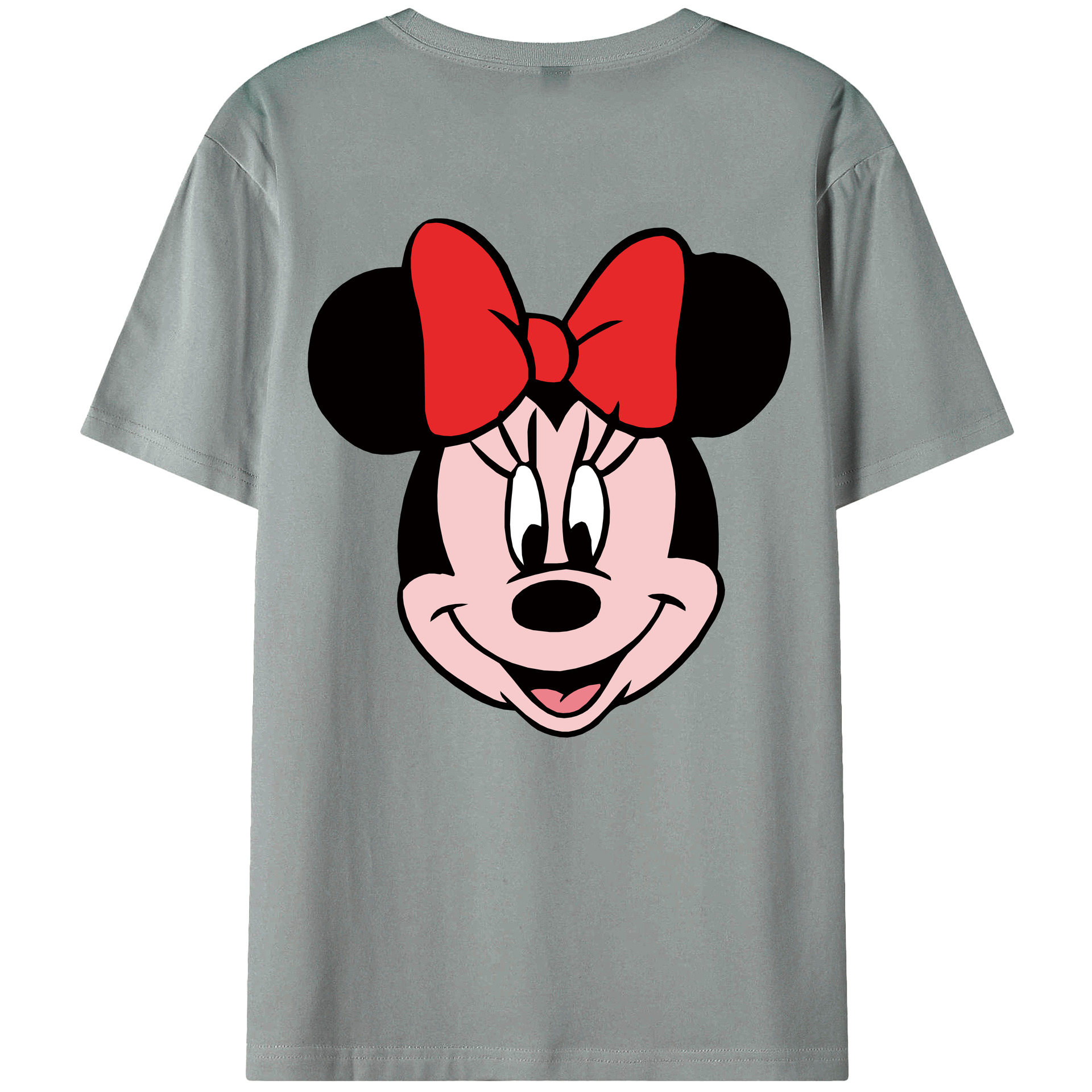 ミッキーマウス Mickey Mouse 綿100％ メンズ半袖Tシャツ（バックプリント） 通気性